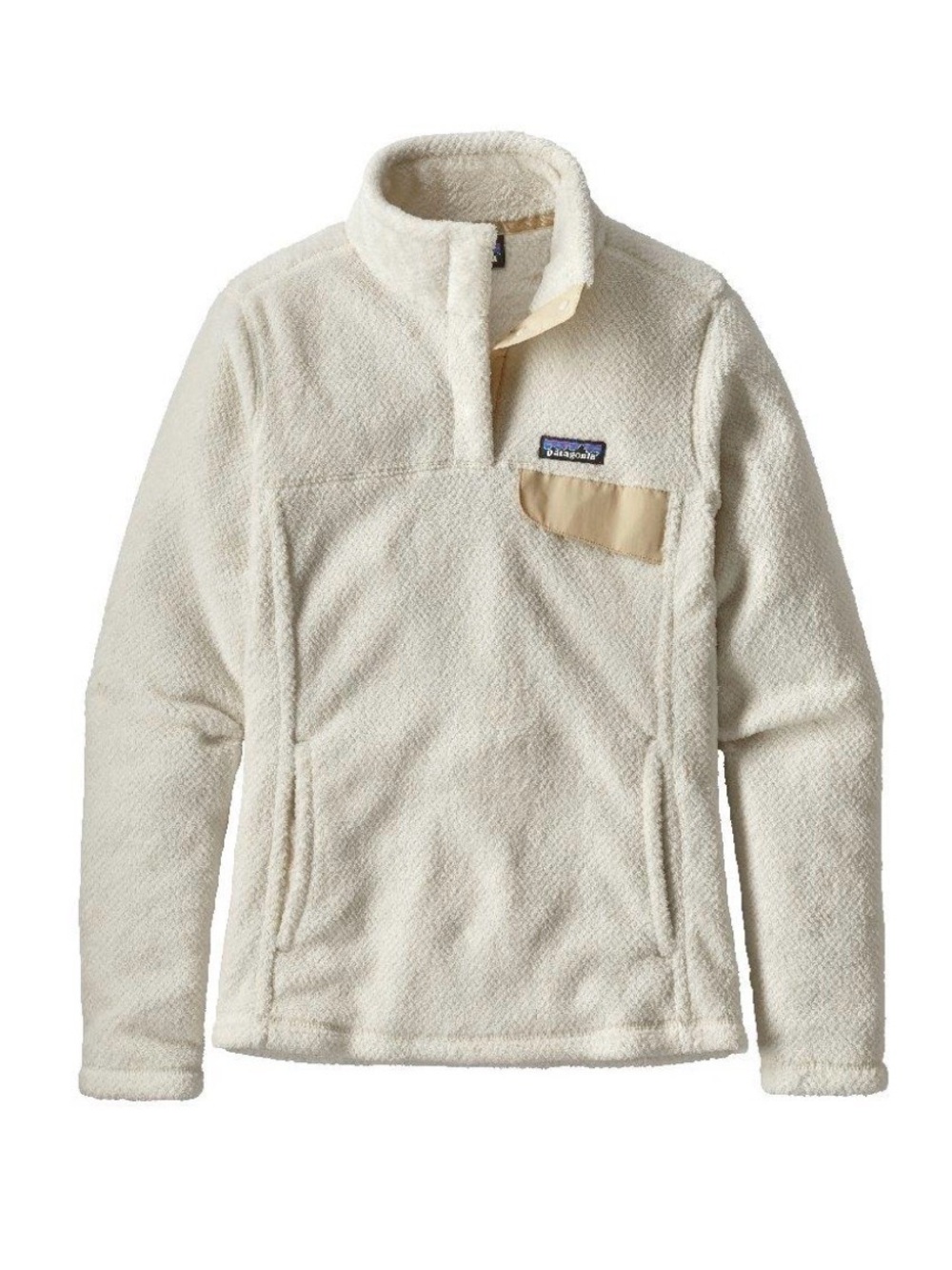 Patagonia Women's retool snap t fleece pullover in raw linen size XL